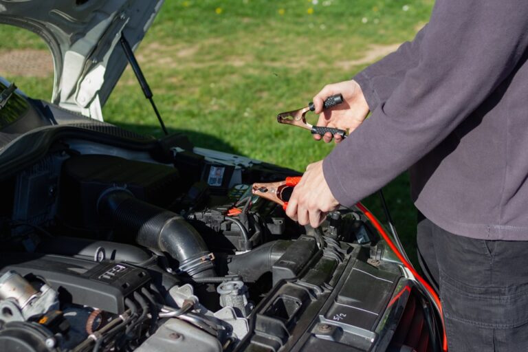 Photo electric car maintenance